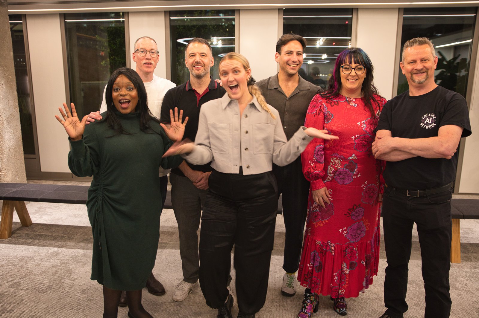The Creative AI Network team and friends at an LTX event