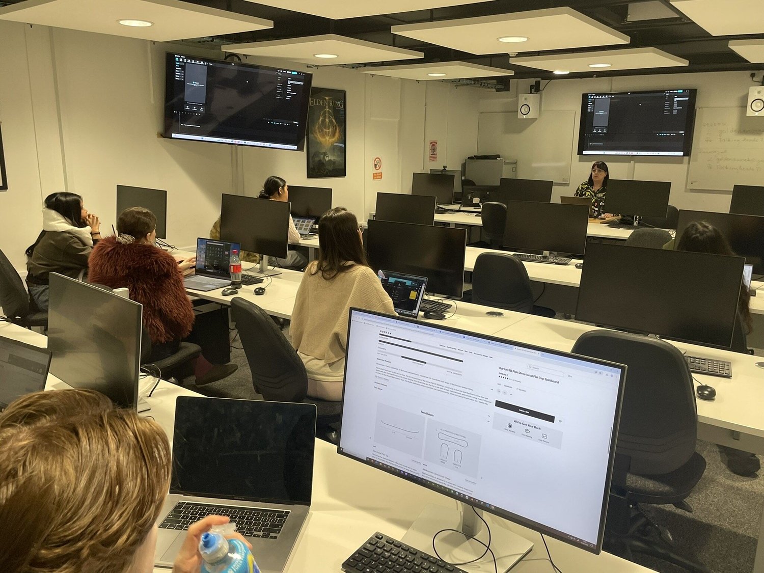 Royal Holloway computer lab during a generative AI workshop